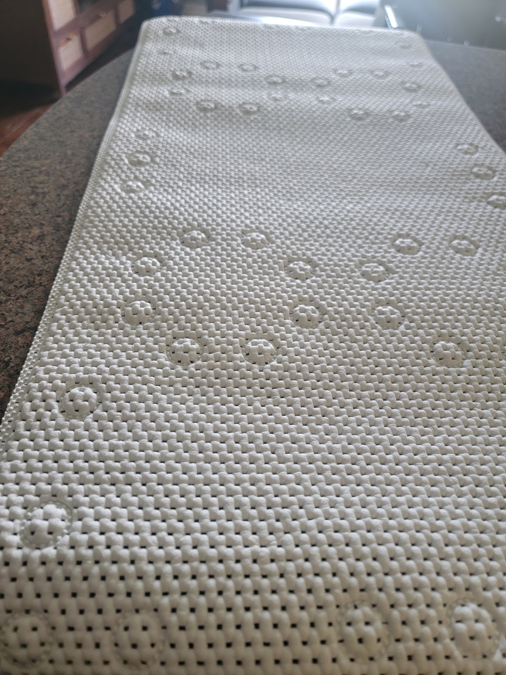 Mainstays Cream Non-Slip Textured Bath Mat